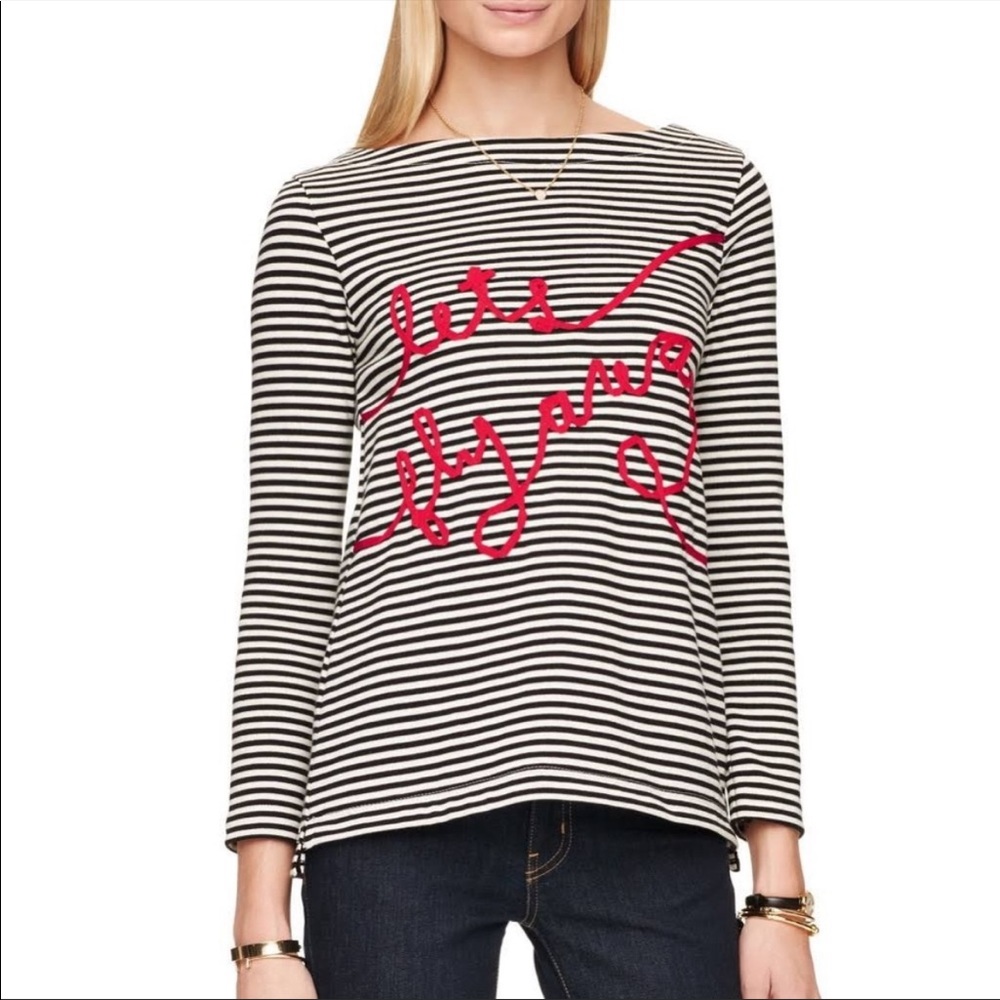 Kate Spade Top - Long sleeve striped - Let’s Fly Away